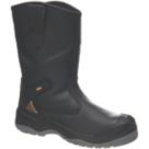 Site Hydroguard Size 9  Black Water-Resistant Steel Toe Cap Safety Rigger Boots