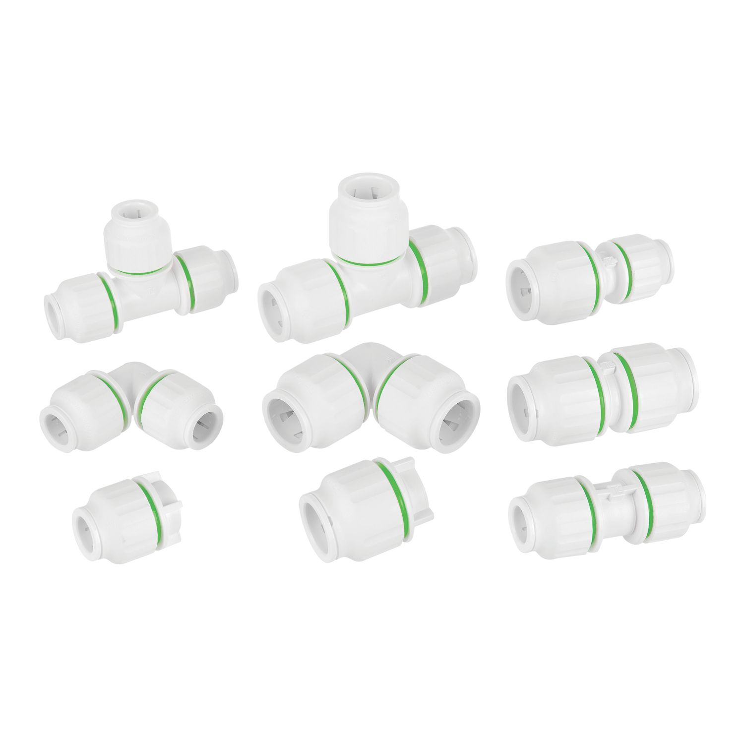 Flomasta Plastic Push-Fit Multipack Mix 100 Pieces (671HY)