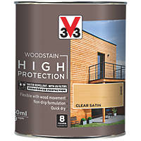 V33  High-Protection Exterior Woodstain Satin Clear 750ml