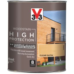 V33 750ml Clear Satin Water-Based Wood Stain