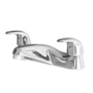 ETAL Eric Polished Chrome 75mm Deck Mounted Lever 2 Tap Holes Bath Mixer Tap