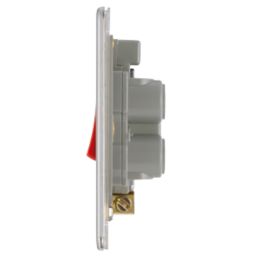 LAP  45A 1-Gang DP Cooker Switch Brushed Stainless Steel with LED