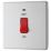 LAP  45A 1-Gang DP Cooker Switch Brushed Stainless Steel with LED