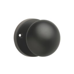 Designer Levers Orion Mortice Door Knob Pair Matt Black 58mm