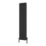 Reina 1800mm x 375mm 6574BTU Black Vertical 2 Column Radiator
