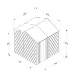 Forest Beckwood 7' x 7' (Nominal) Apex Shiplap Timber Shed with Assembly