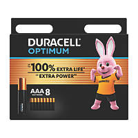 Duracell Optimum AAA Alkaline Batteries 8 Pack