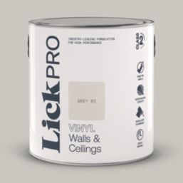 LickPro  2.5Ltr Grey 03 Vinyl Matt Emulsion  Paint
