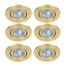 Spa Cali Adjustable  Downlights Brass 6 Pack