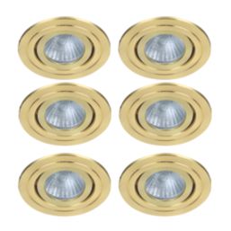 Spa Cali Adjustable  Downlights Brass 6 Pack