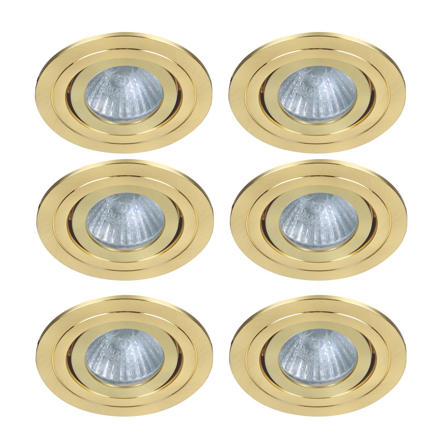 Spa Cali Adjustable Downlights Brass 6 Pack (671VJ)