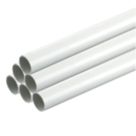 Deta TTE Round uPVC White Conduit 25mm x 2m 20 Pack