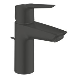 Grohe Start Matt Black 165mm Standard Lever Mono Basin Mixer Tap  With Pop-Up Waste