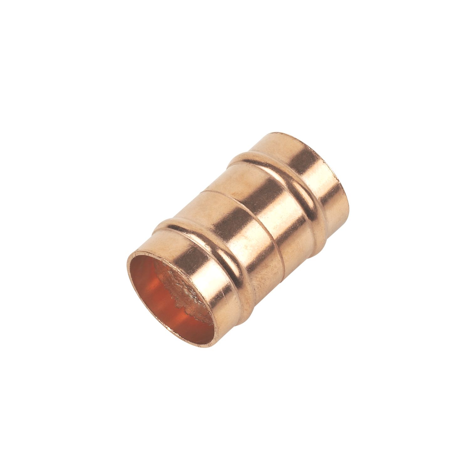 Flomasta Copper Solder Ring Equal Couplers 22mm 2 Pack (67284)
