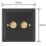 Varilight V-Pro 2-Gang 2-Way LED Dimmer Switch  Georgian Black with Colour-Matched Inserts