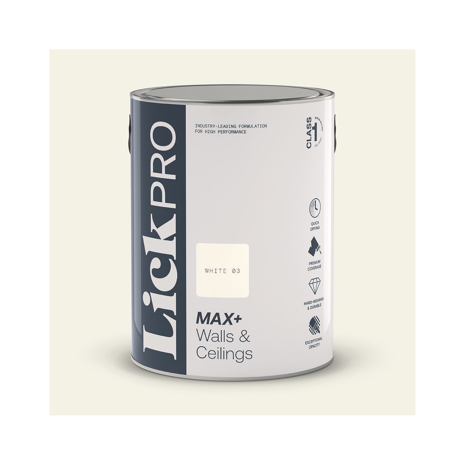 LickPro Max+ 5Ltr White 03 Matt Emulsion Paint (672JY)