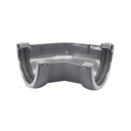FloPlast  uPVC 135° Half Round Gutter Angle Anthracite Grey 112mm
