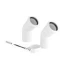 Vaillant  Flue Elbows White 45°  2 Pack