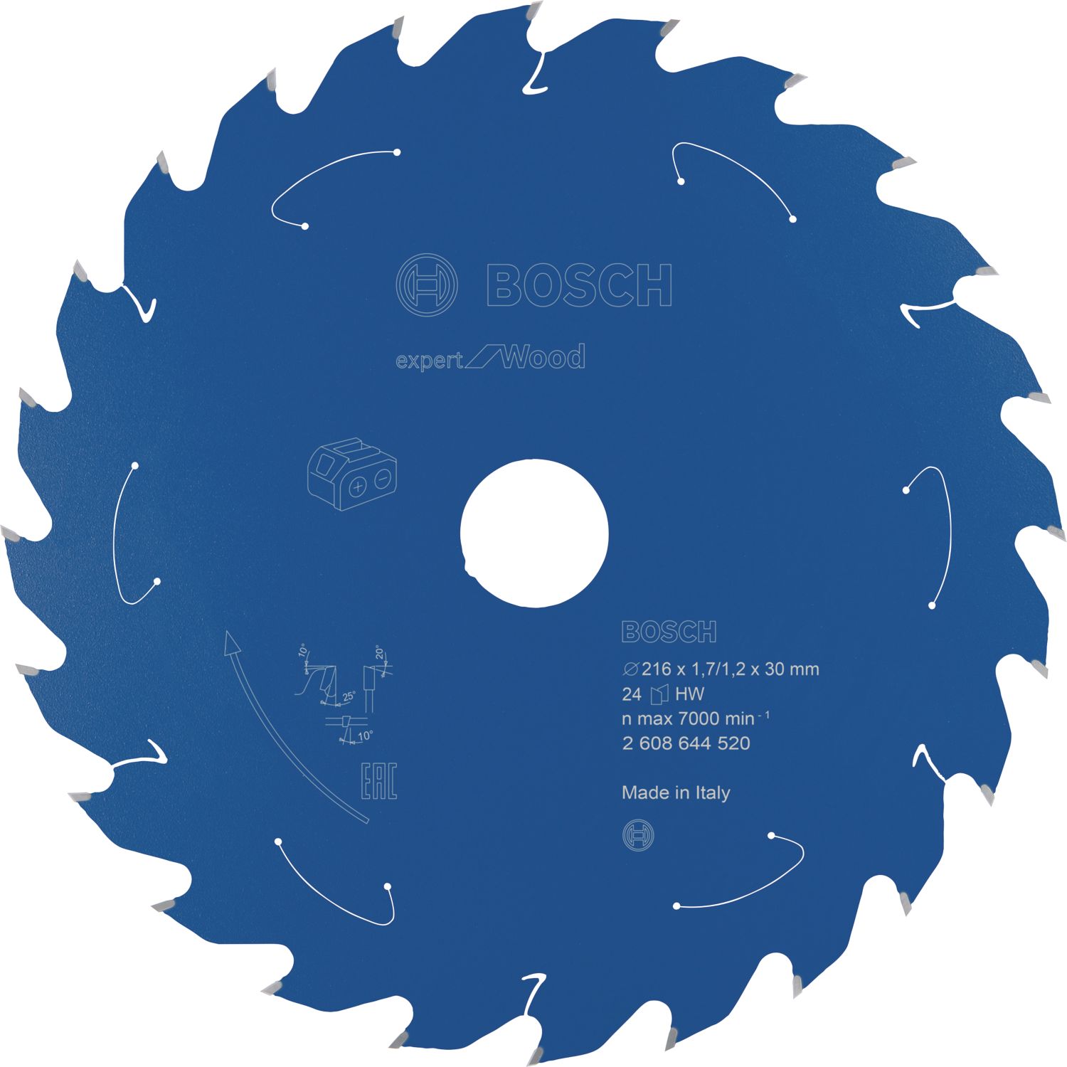 Bosch Expert Wood Circular Saw Blade 216mm x 30mm 24T (672KP)
