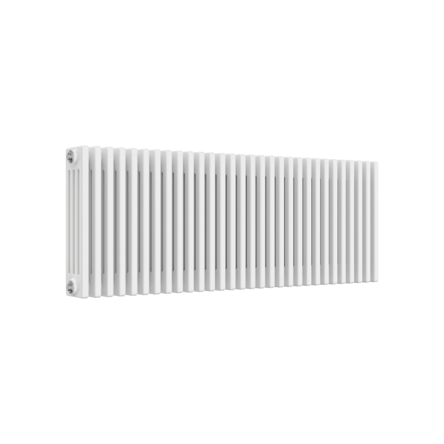 Reina 500mm x 1370mm 6594BTU White Horizontal 4 Column Radiator (672LH)