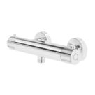Refurb Swirl Melba Exposed Single Outlet Thermostatic Chrome Shower Mixer With Diverter