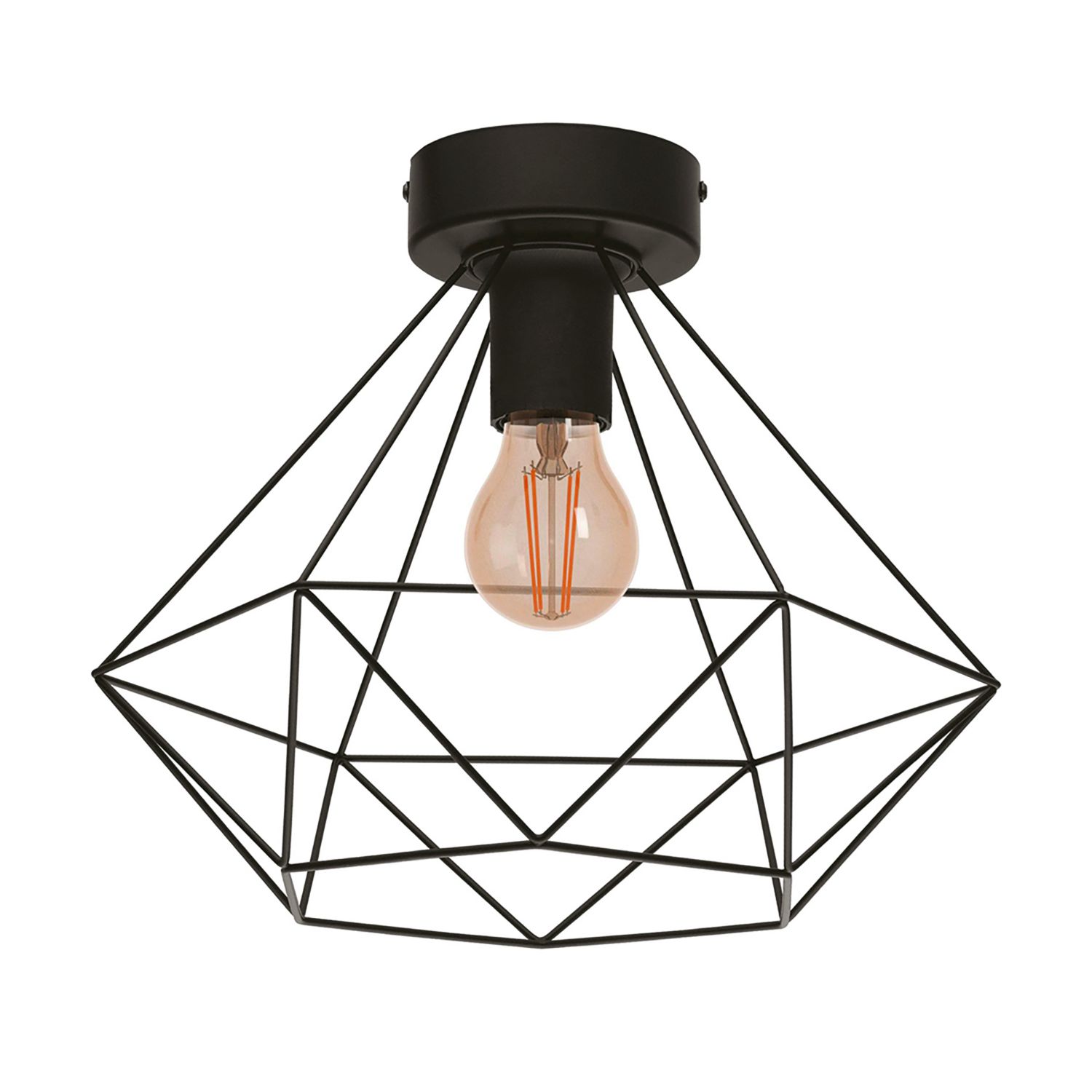 Eglo Tarbes Ceiling Light Black (672PL)