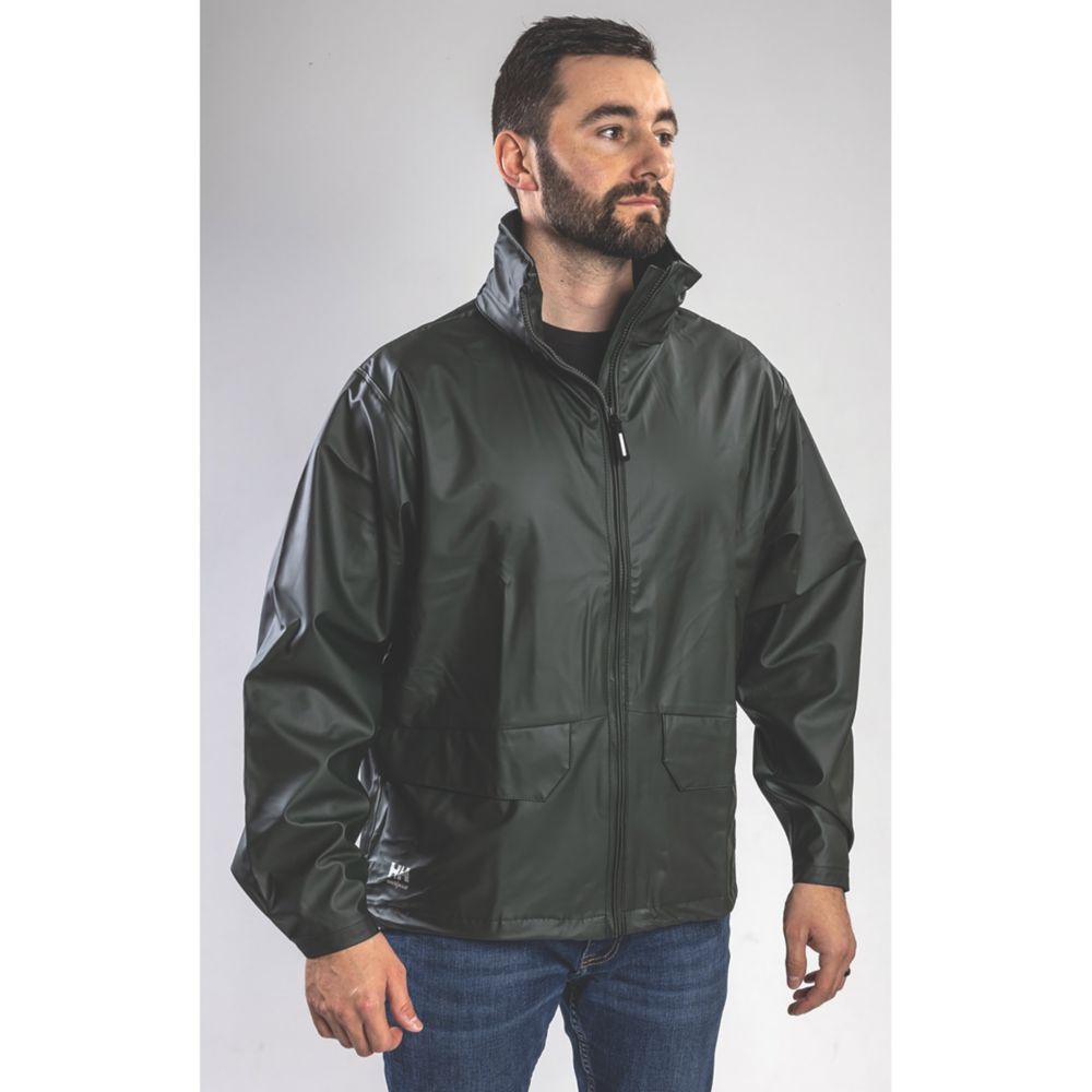 Helly Hansen Voss Waterproof Jacket Dark Green XX Large Size 49