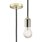 Knightsbridge  Contemporary Long Pendant Polished Brass