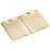 Knightsbridge FPR9UBBW 13A 2-Gang Unswitched Floor Socket Brushed Brass with White Inserts