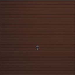 Gliderol Horizontal 8' x 6' 6" Non-Insulated Frameless Steel Up & Over Garage Door Mahogany Brown