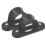 Deta TTE uPVC Spacer Bar Saddles 25mm Black 2 Pack