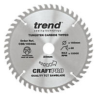 Trend CraftPo CSB/16048A Wood Plunge Saw Blade 160 x 20mm 48T