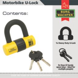 Burg-Wachter  Motorbike Heavy Duty D Padlock 9.7cm x 10cm