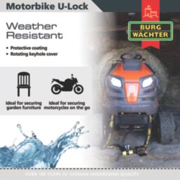 Burg-Wachter  Motorbike Heavy Duty D Padlock 9.7cm x 10cm
