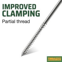 TimbaScrew  Hex Flange Thread Cutting Timber Screws 6.7mm x 100mm 50 Pack