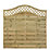 Forest Prague  Lattice Curved Top Fence Panels Natural Timber 6' x 6' Pack of 3
