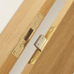 ERA Fire Rated  Brass Effect BS 5-Lever Mortice Deadlock 64mm Case - 44mm Backset