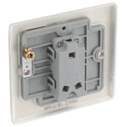 British General Nexus Metal 20A 1-Gang 2-Way Light Switch  Pearl Nickel with Colour-Matched Inserts