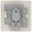 British General Nexus Metal 20A 1-Gang 2-Way Light Switch  Pearl Nickel with Colour-Matched Inserts