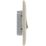 British General Nexus Metal 20A 1-Gang 2-Way Light Switch  Pearl Nickel with Colour-Matched Inserts