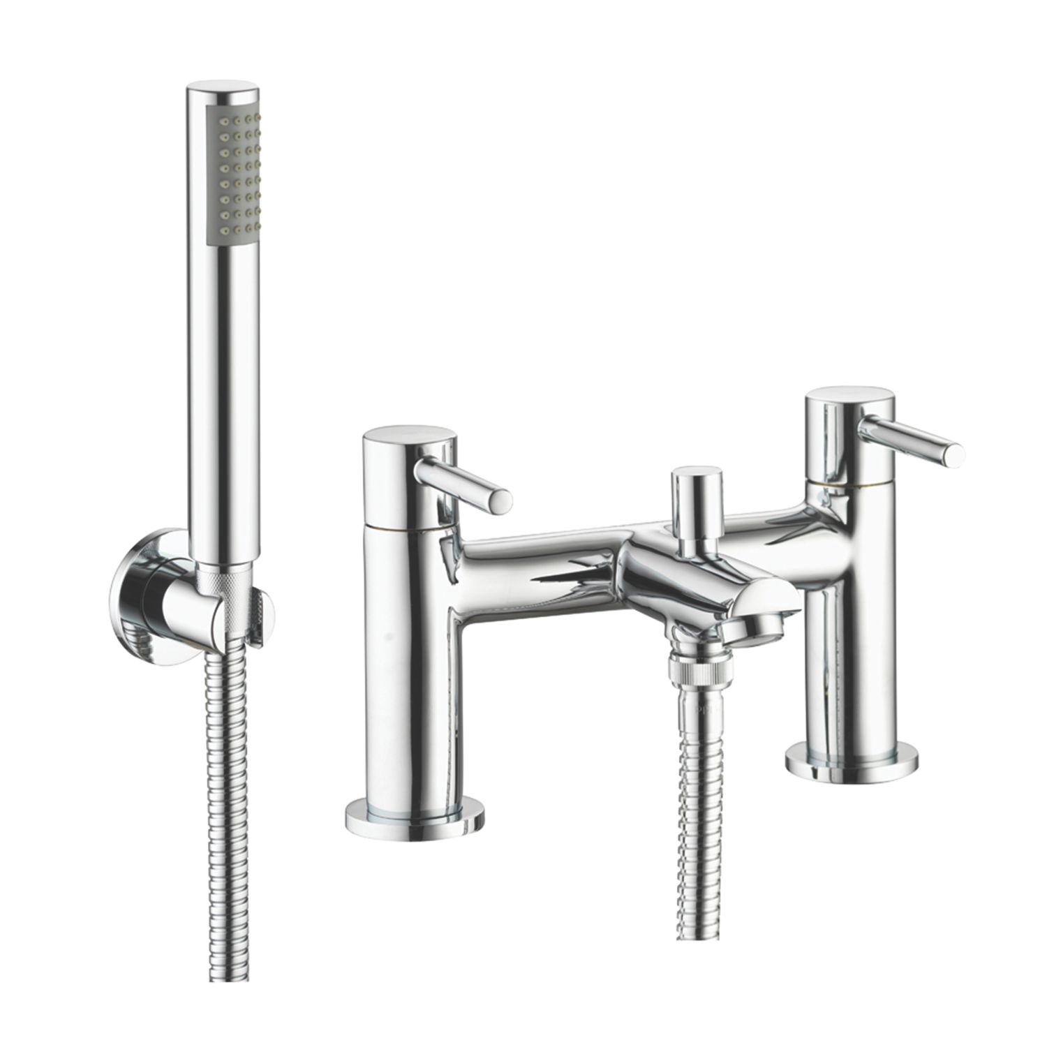Aqualisa Uptown Chrome 143mm Deck Mounted Dual Control Thermostatic Shower Mixer Tap (673AJ)