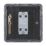 Schneider Electric Lisse Deco 10AX 1-Gang 2-Way Light Switch  Brushed Stainless Steel with Black Inserts
