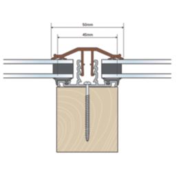 Radmat Building Materials  White 25mm Snap-Down Glazing Bar & End Cap 4000mm x 50mm