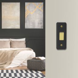 Varilight  10A 1-Gang 2-Way Light Switch  Matt Black