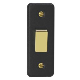 Varilight  10A 1-Gang 2-Way Light Switch  Matt Black