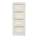 4-Clear Light Primed White Wooden Shaker Internal Door 1981mm x 686mm