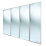 Spacepro Classic 4-Door Sliding Wardrobe Door Kit Cashmere Frame Mirror Panel 2370mm x 2260mm