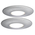 4lite  Fixed  Fire Rated LED Smart Downlight Satin Chrome 5W 440lm 2 Pack
