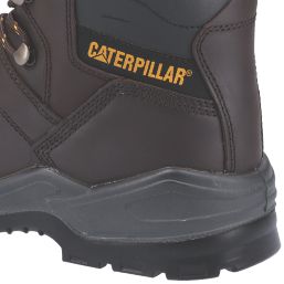 CAT Striver Size 11  Brown Water-Resistant Steel Toe Cap Safety Boots