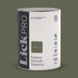 LickPro 5Ltr Smooth Green 22 Masonry Paint